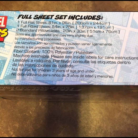 NWT Marvel Comics Sheets Set - size Full - Picture 2 of 3